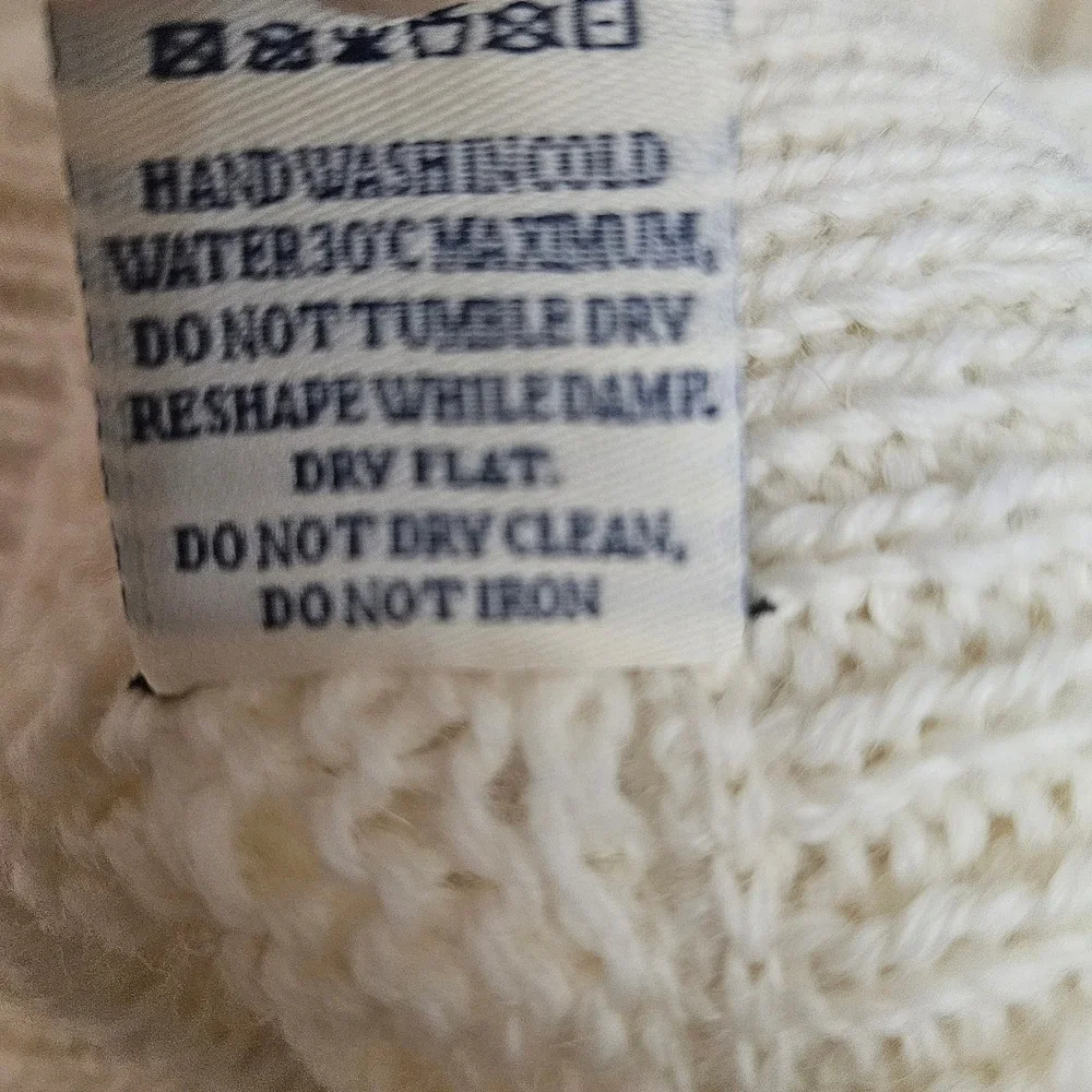 The Irish Store Mens XXL Cream 100% Wool Aran Cable Knit Fisherman Sweater